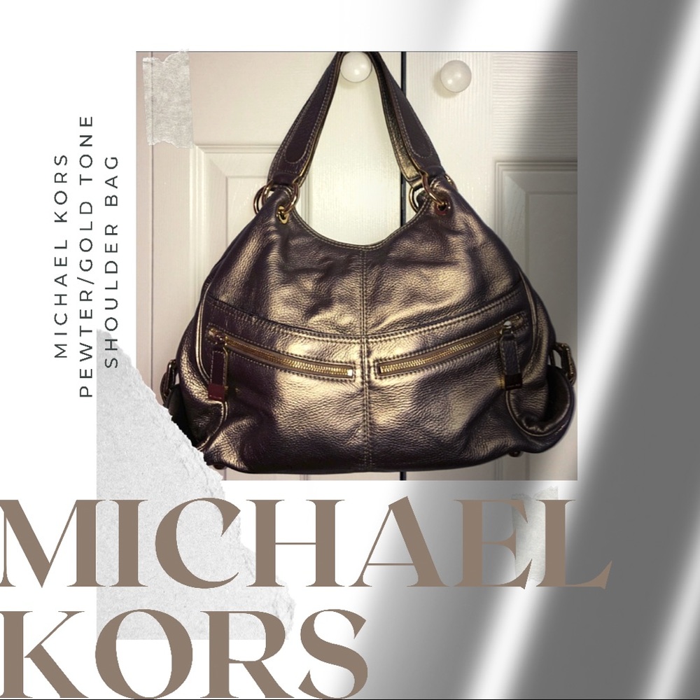 MICHAEL KORS PEWTER BAG.